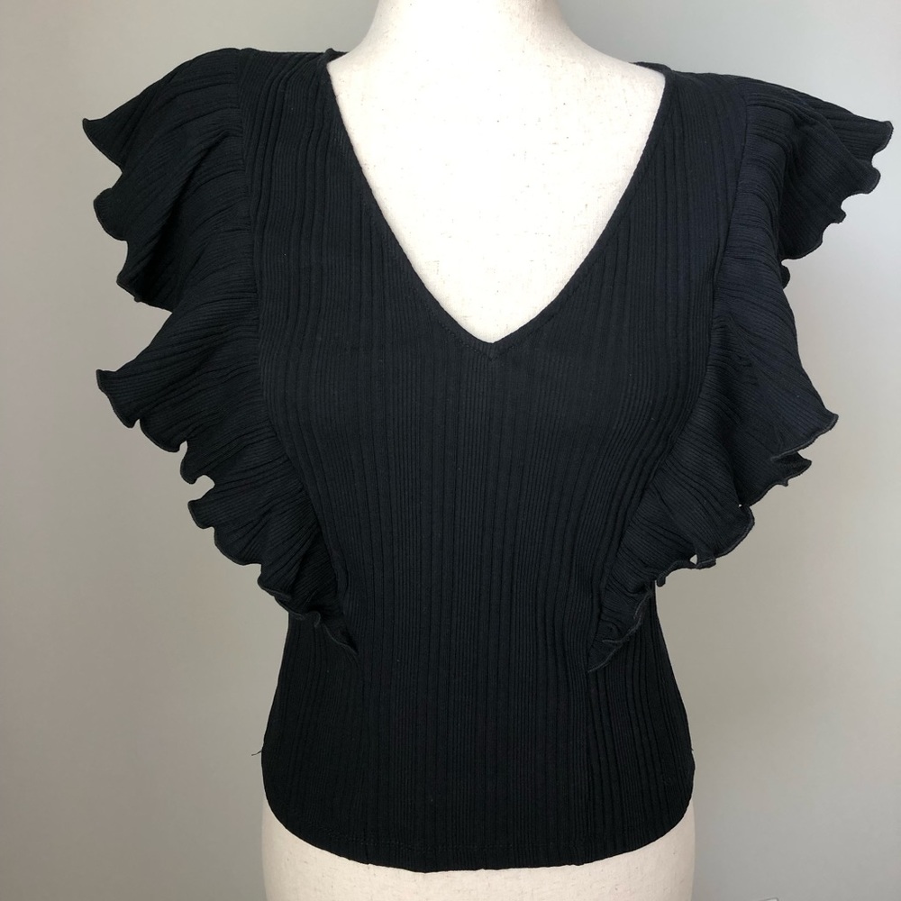 Mango Frills cotton t-shirt